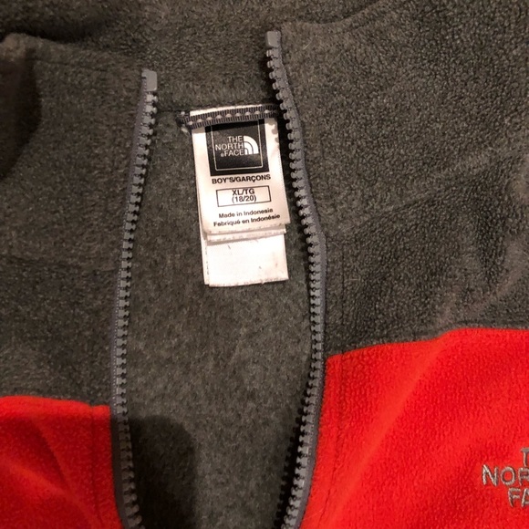 Boys TNF lightweight fleece zip jacket XL 18/20 - Picture 3 of 4